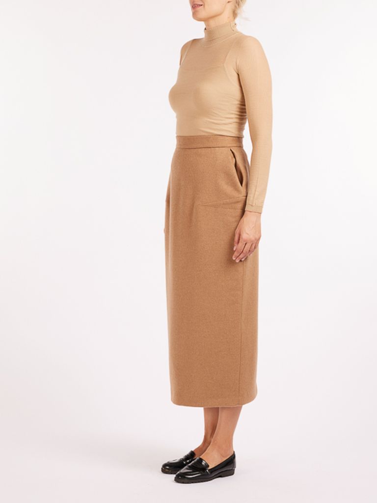 スカート MAX MARA BISCUIT CAMEL BABELE SKIRT Max Mara Camel Midi Skirt in Natural | Lyst