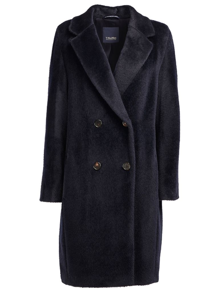 【関税込み】S Max Mara ブラック Roseto コート S Max Mara: ブラック Roseto コート | SSENSE 日本