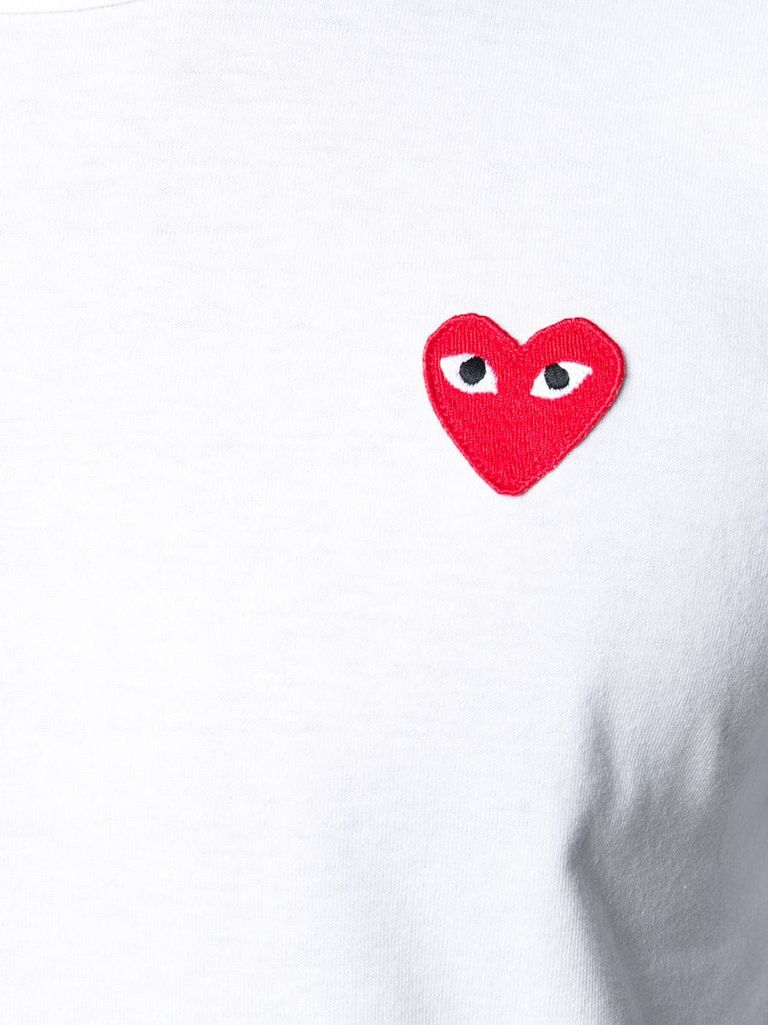 Comme des gar?ons play heart logo patch t-shirt sale