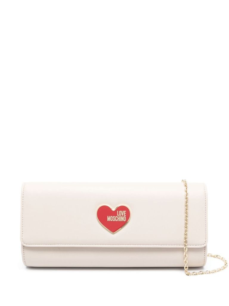 White purse discount with red hearts