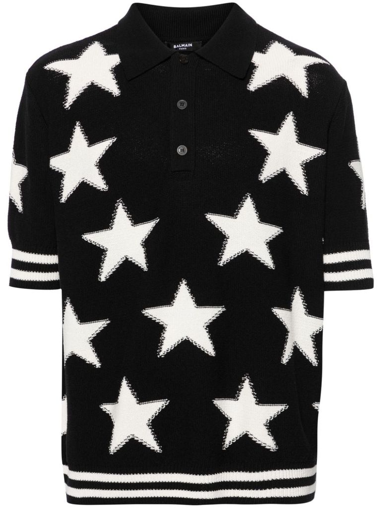 Polo shirt with stars