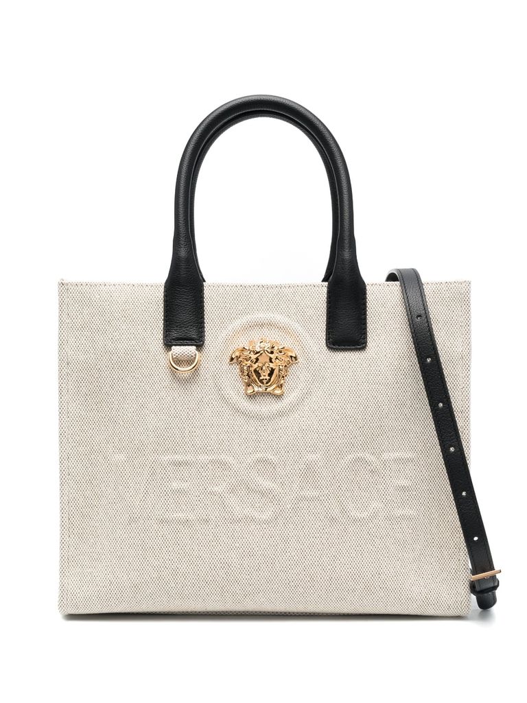 Medusa leather tote on sale bag