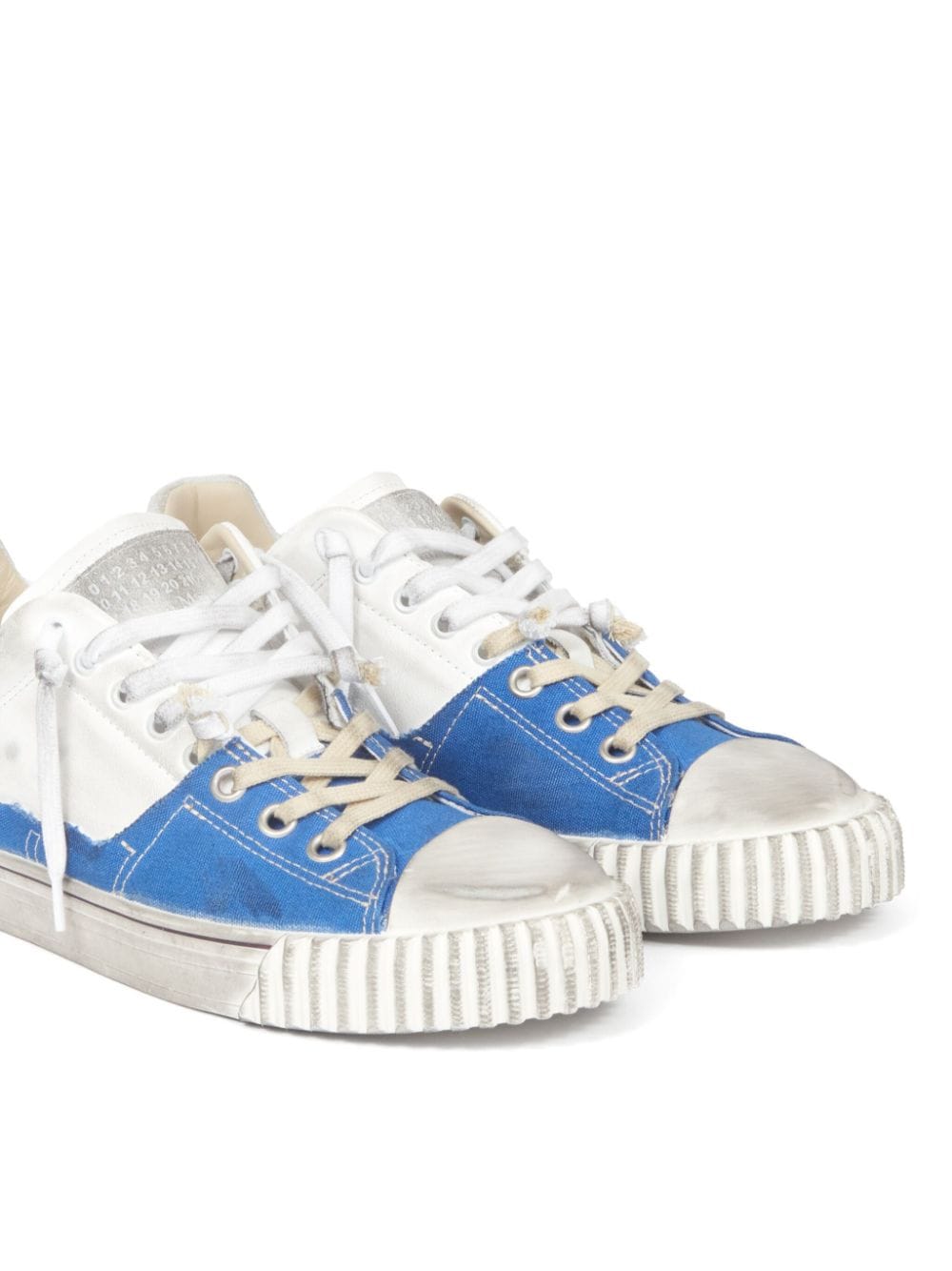 two color sneakers