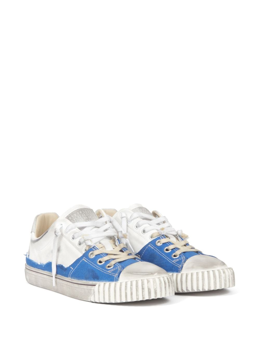 two color sneakers
