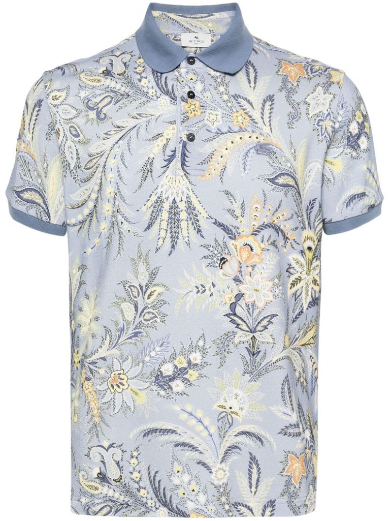 Paisley print hotsell polo shirt