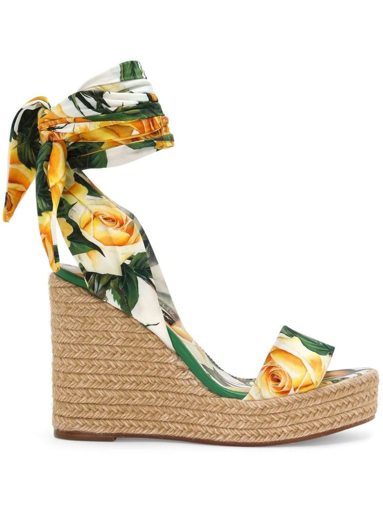 Womens floral wedge on sale sandals