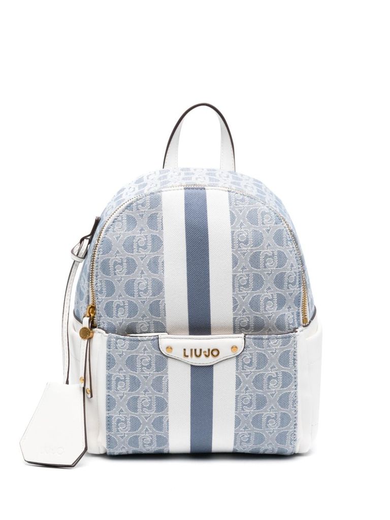 Backpack with striped details