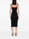 elisabetta franchi - Midi dress with bow and bustier neckline - 4