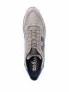 Suede leather panel sneakers