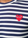 Heart logo striped t-shirt