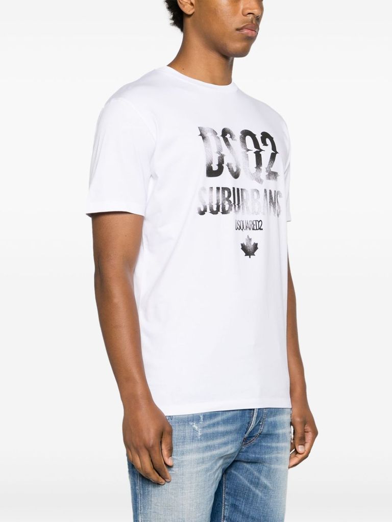 【送料&関税込】Dsquared2 Graphic Printed Crewneck T-shirt Printed t-shirt