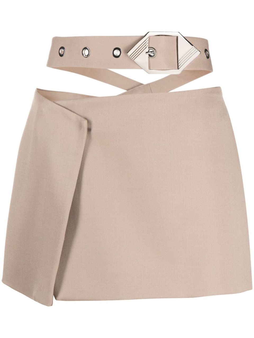 Asymmetric mini skirt