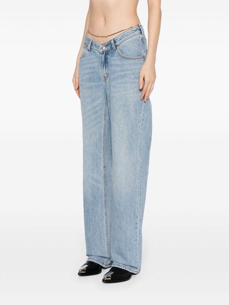 Denim with chain