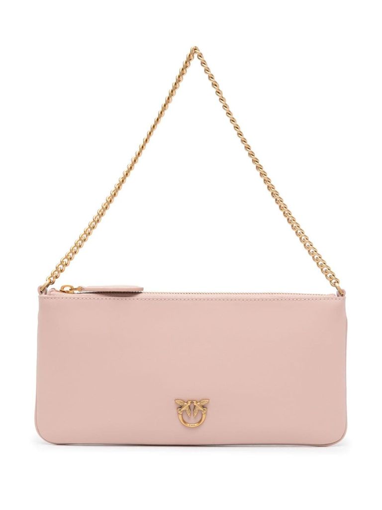 クラッチバッグ PINKO 'Flat' clutch Fuchsia Pinko Flat Classic Logo-plaque glitter-detail bag