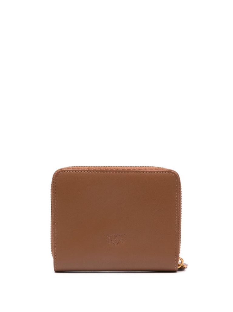 財布・小物その他 PINKO 'Compact' wallet Beige Compact small wallet in smooth leather with logo PINKO