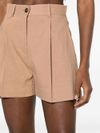 Shorts with pleats