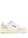 autry - Sneakers 'Medalist' in pelle di vitello bianco e celeste