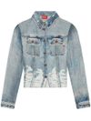 Camicia 'C-Lorelle' effetto jeans stampato