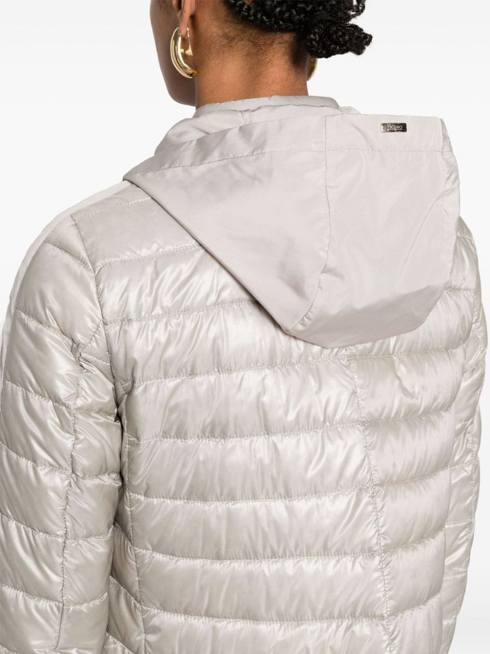 Down jacket with bands