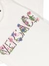 versace - T-shirt with floral logo - 2