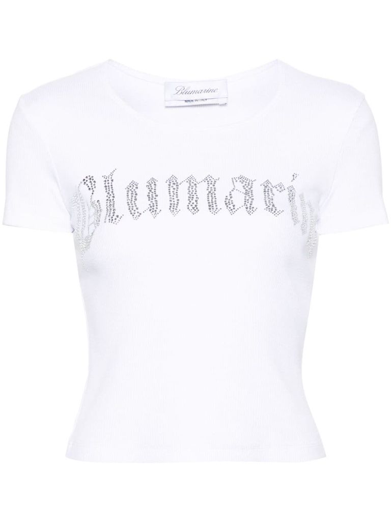 Blumarine Tシャツ・カットソー ホワイト系 Deux Allures/ドゥ アリュール】プリントTシャツ（Tシャツ