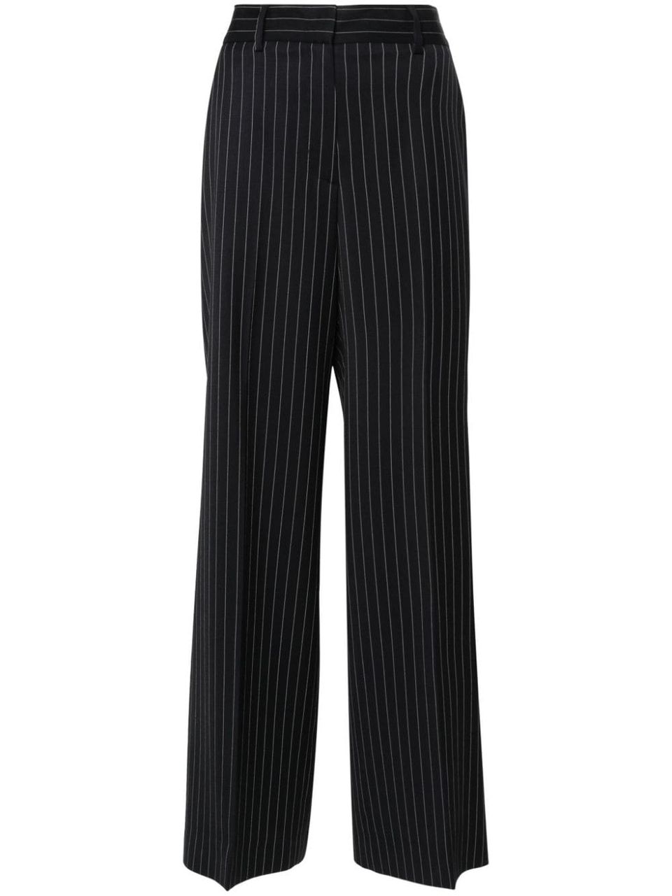 Pinstripe pattern trousers