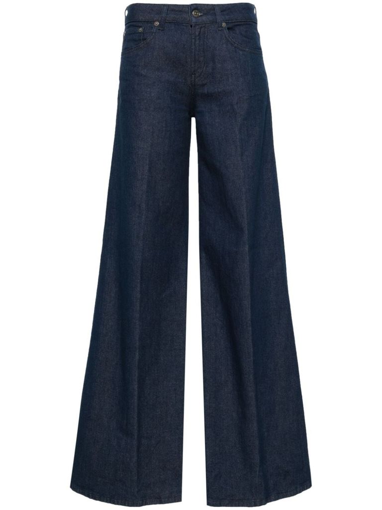 デニム・ジーパン DONDUP SS25 MARLEN - Wide leg jeans (DP775BFE020DBM5 999) Dondup Marlen Wide Leg Jeans - Black - Women