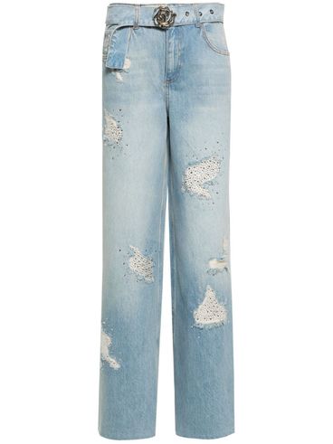 Jeans with rhinestone detail