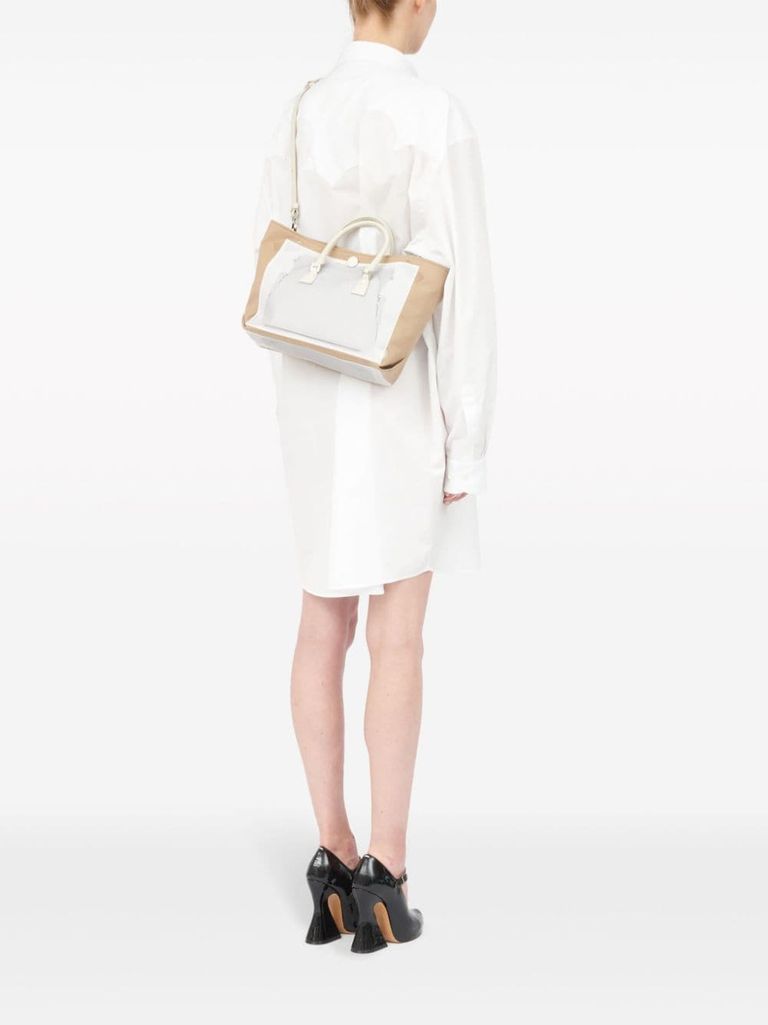 直営店▲Maison Margiela▲Trompe l'oeil 5AC classique medium Black Trompe L'Oeil 5AC Classique Medium Tote Bag