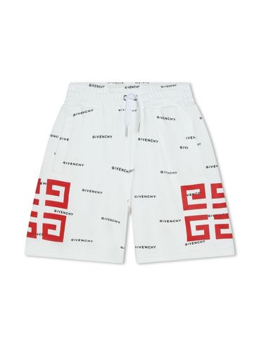 Shorts with all-over logo print