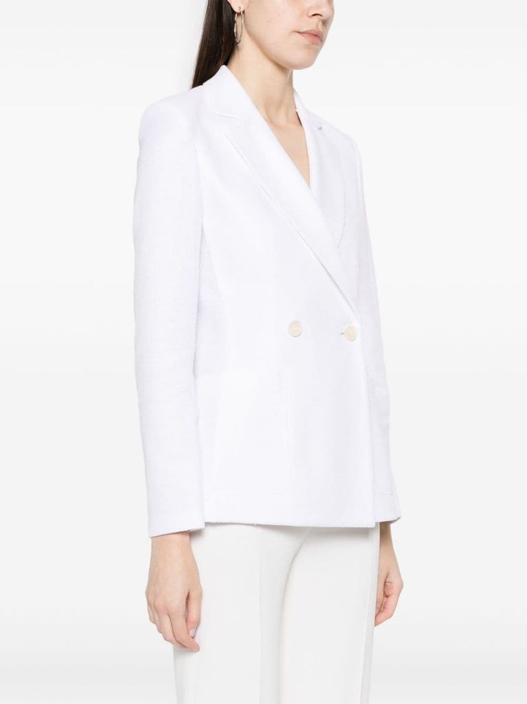 ボトムスその他 Harris Wharf London Ivory Double-Breasted Blazer Harris Wharf London Ivory Double-Breasted Blazer | ShopSimon