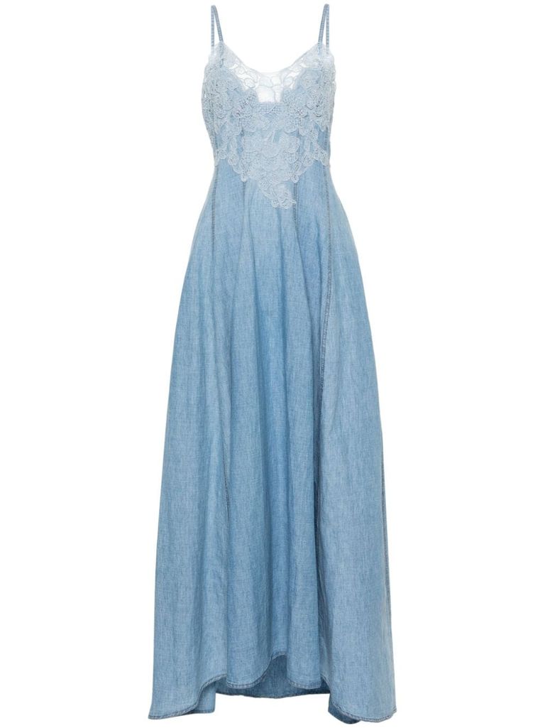 スカート ERMANNO SCERVINO Abito pizzo Light Blue Designer lace fitted corset midi bustier dress - Ermanno