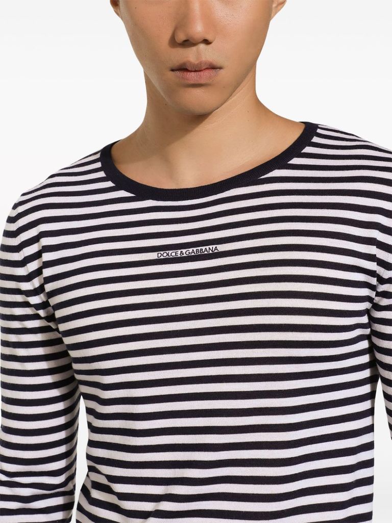 【送料&関税込】Dolce & Gabbana Striped Crewneck T-shirt DOLCE AND GABBANA | Striped T-Shirt | Men | Multi | Flannels