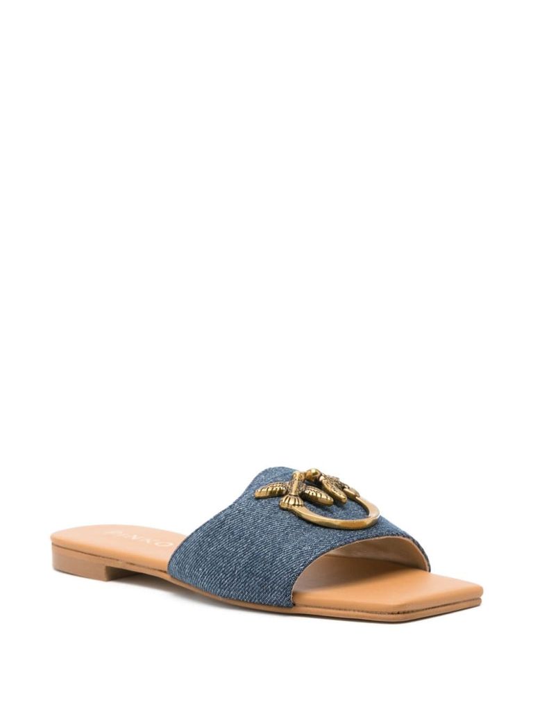 サンダル・ミュール PINKO MARLI SLIDE SANDALS Leather sliders MARLI 09 Pinko | color Orange | Gomez.pl/en