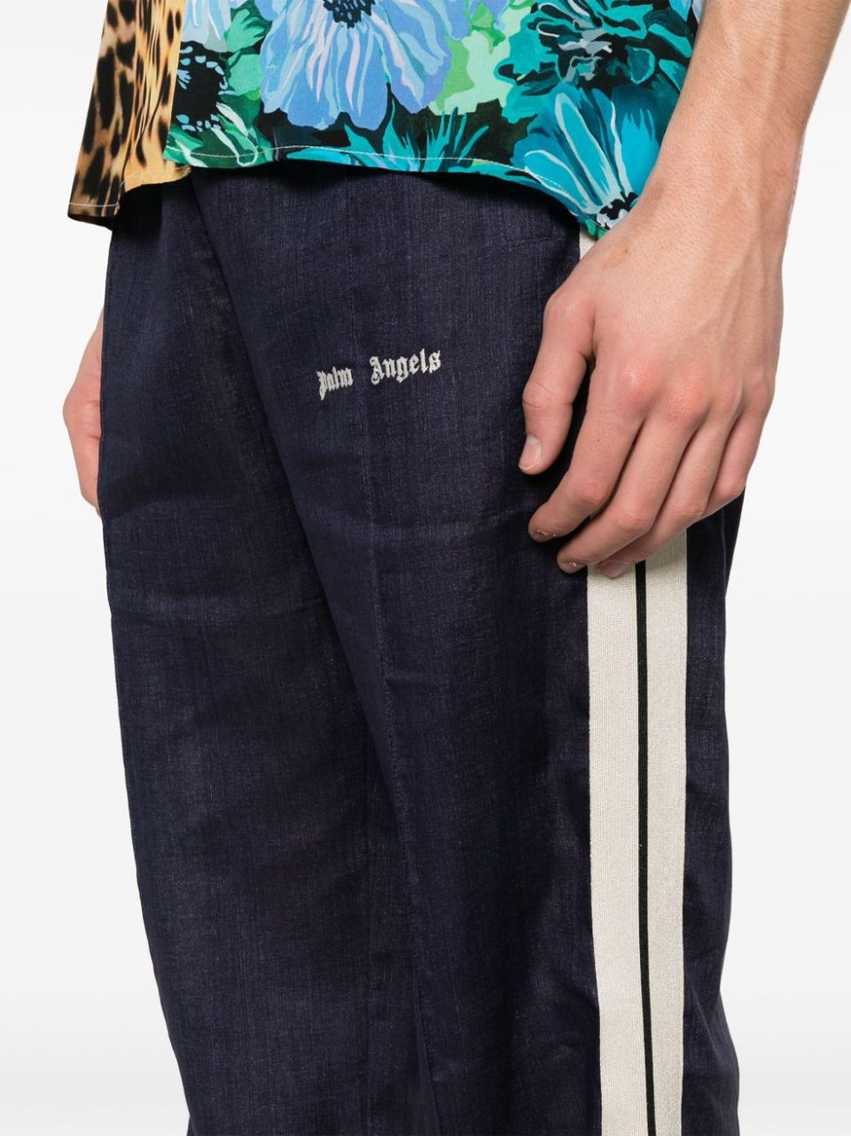 Stripe detail trousers