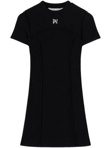 Embroidered logo dress