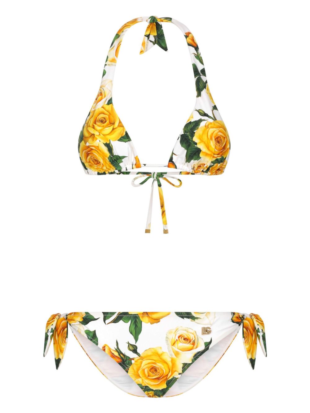 Rose print bikini set