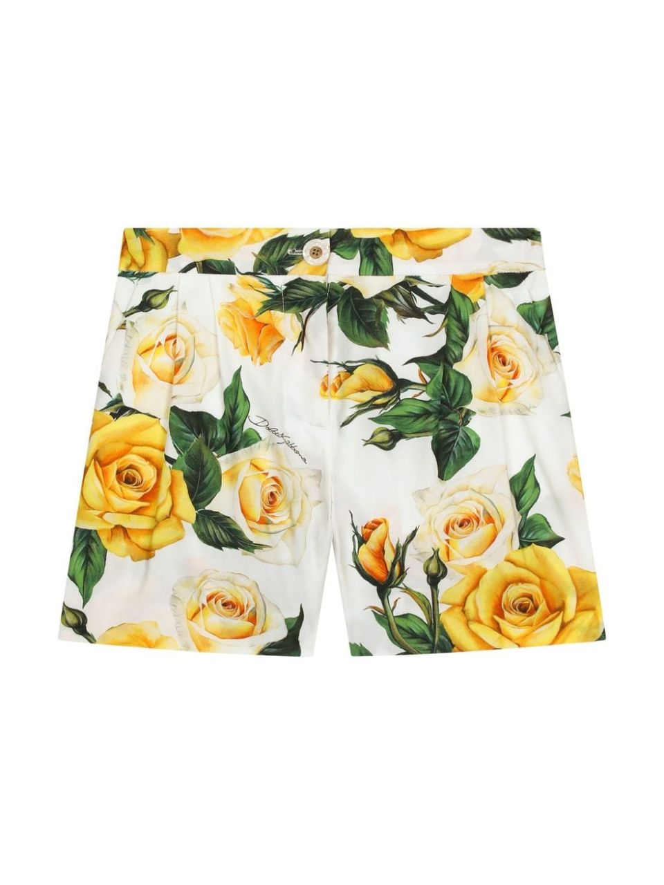 Rose print shorts