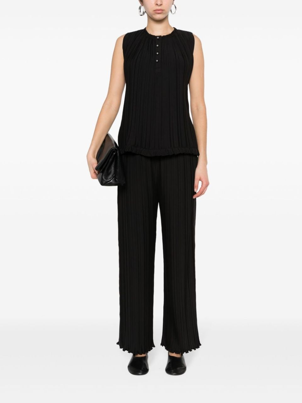 Pleated effect trousers