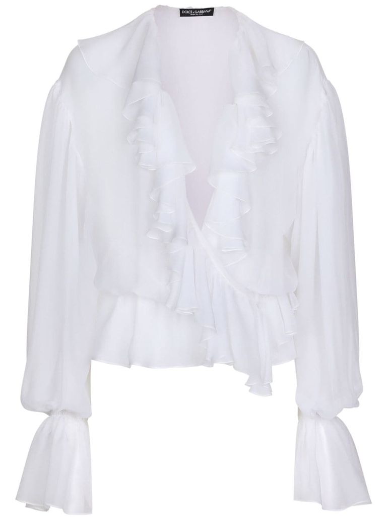 Blouse with ruffle details
