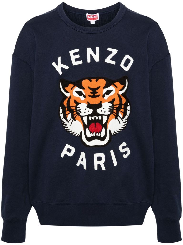 Kenzo tiger logo crew sweat best sale