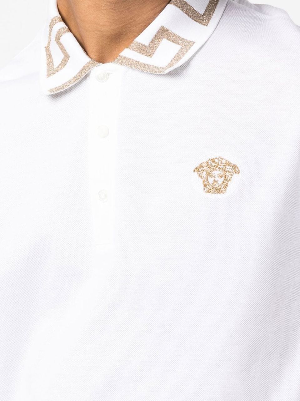 Polo shirt with jellyfish patch