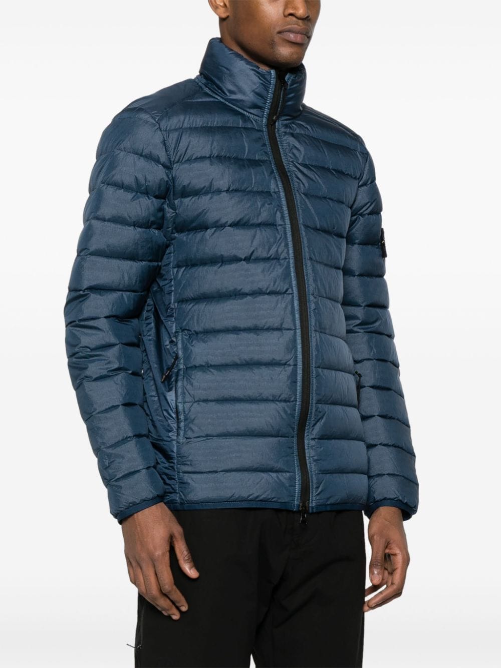 Down jacket with patch