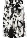 Abstract print bermuda shorts