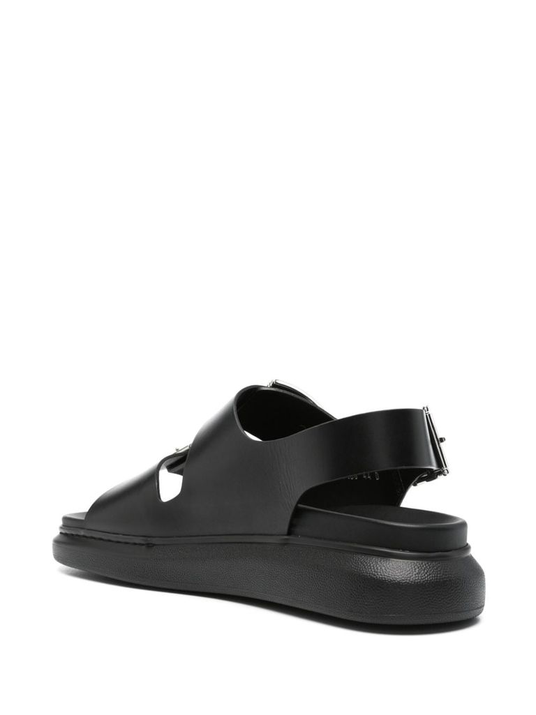 サンダル Alexander McQueen DOUBLE-STRAP MOULDED-FOOTBED Sandals Alexander McQueen Chunky double strap open toe sandal | The
