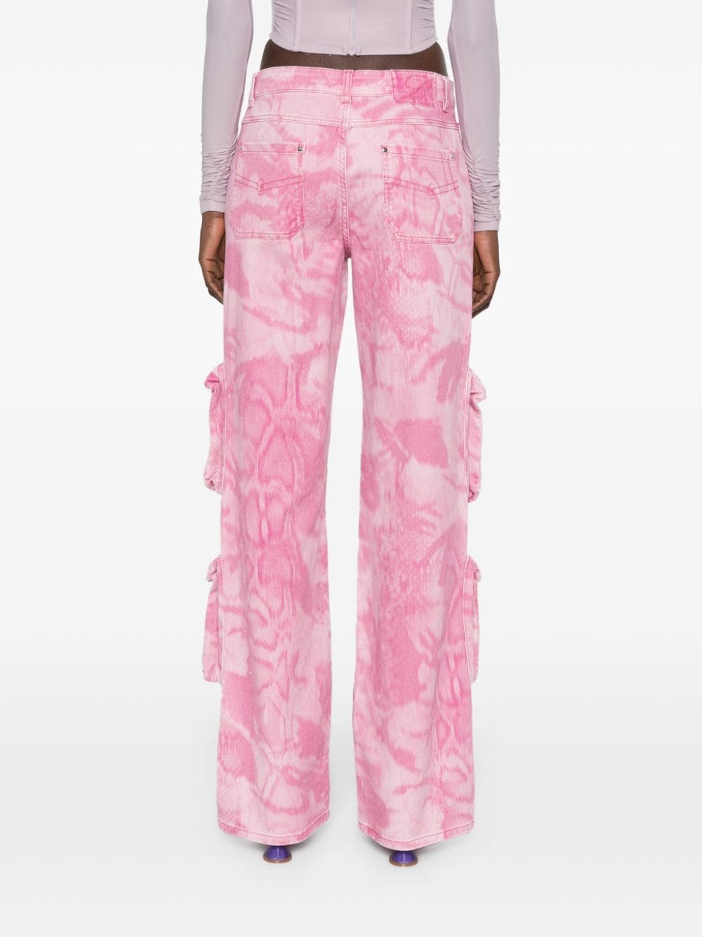 Camouflage print trousers
