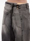 Asymmetric design jeans