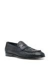 Woven design loafers