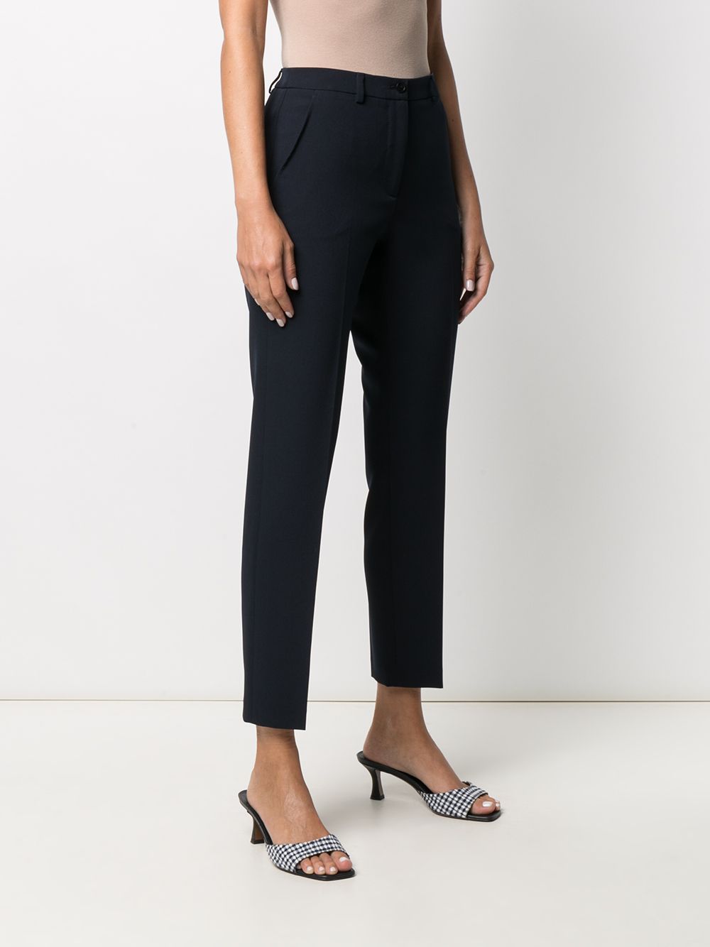 Slim fit cropped trousers