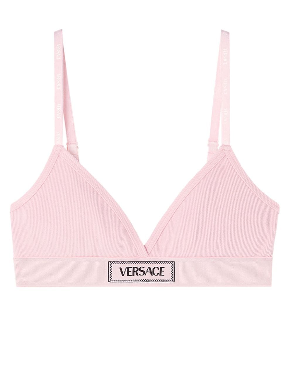 Bra with logo embroidery